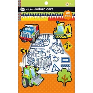  Stickers Koloro Cars / Boyanabilir Sticker Seti - Araçlar